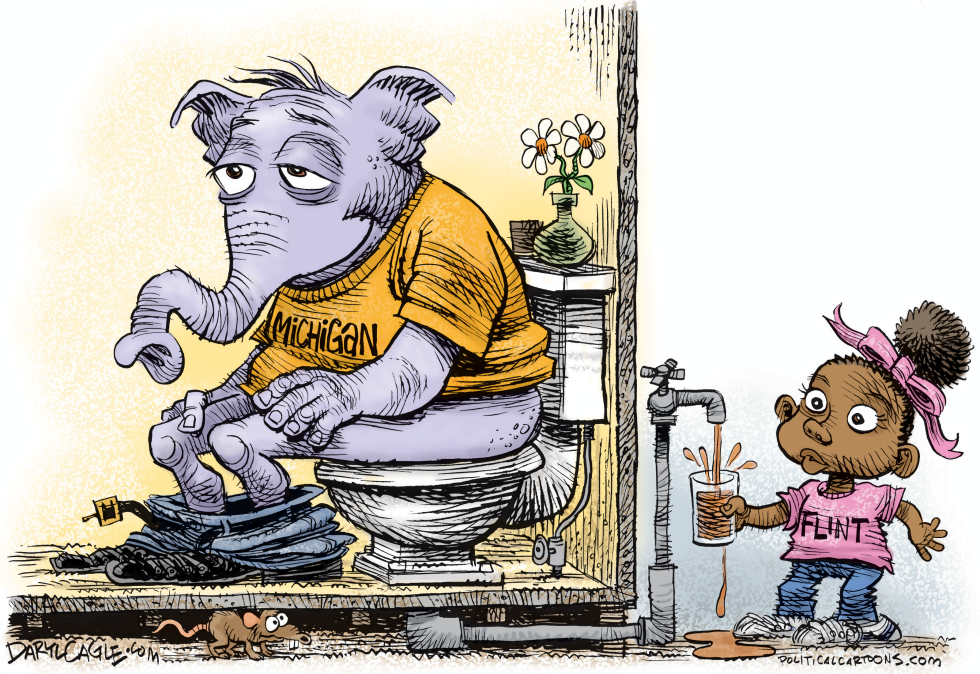  FLINT MICHIGAN REPUBLICANS AND WATER by Daryl Cagle