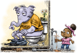 REPUBLICANOS EN FLINT MICHIGAN Y EL AGUA  by Daryl Cagle