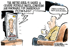 DANGEROUS POTHOLES by Jeff Koterba