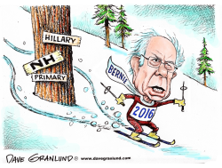 BERNIE SANDERS WINS NH PRIMARY by Dave Granlund