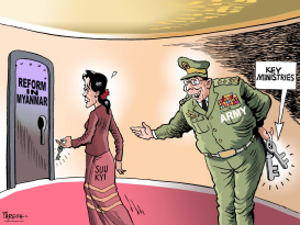 SUU KYI’S POWER by Paresh Nath