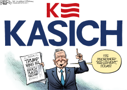 KASICH CAPTURES SECOND by Nate Beeler