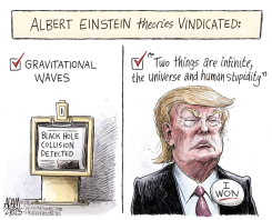 EINSTEIN VINDICATED by Adam Zyglis