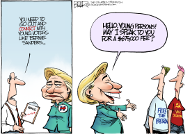 HILLARY CONNECTS by Nate Beeler