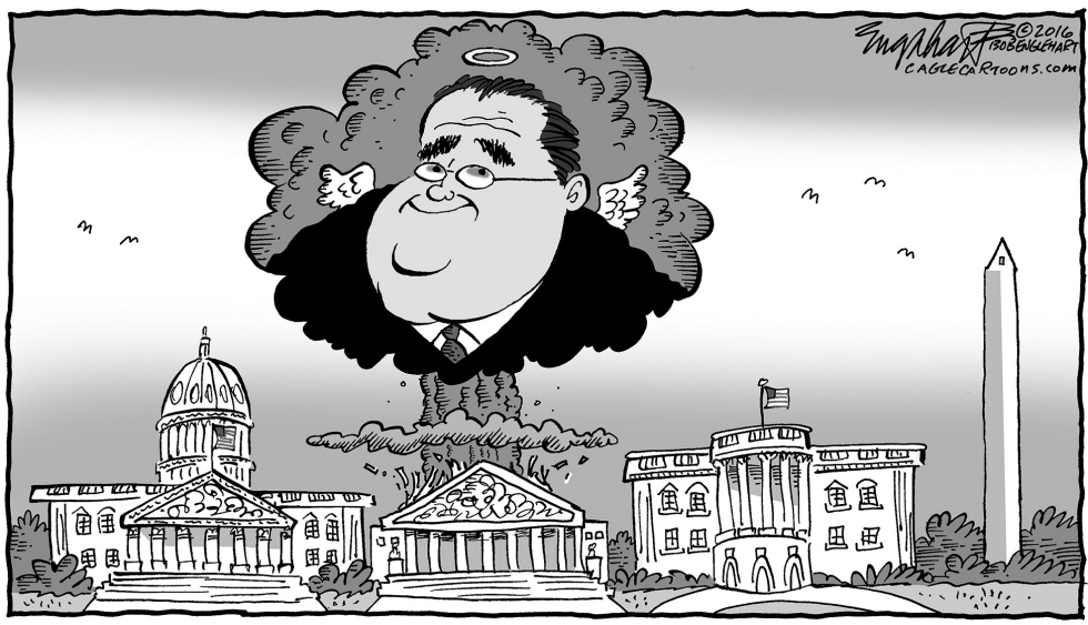  ANTONIN SCALIA by Bob Englehart