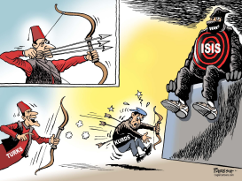 TURKS HIT KURDS by Paresh Nath