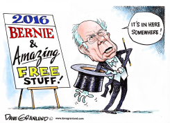 BERNIE 2016 AND FREE STUFF by Dave Granlund