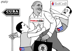 OBAMA PLANS CUBA VISIT by Rainer Hachfeld