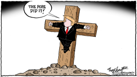 POPE VS TRUMP by Bob Englehart