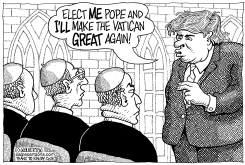 TRUMP V POPE by Wolverton