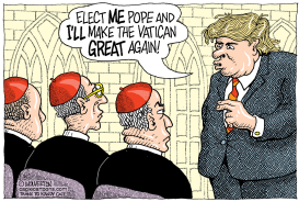 TRUMP V POPE  by Wolverton