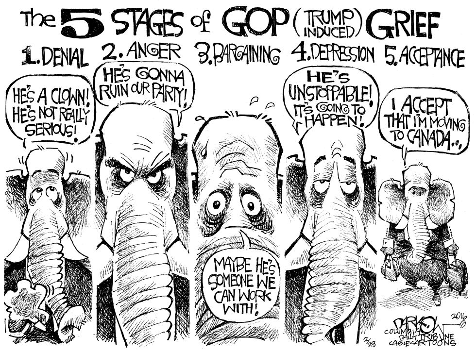  FIVE STAGES OF GOP GRIEF by John Darkow