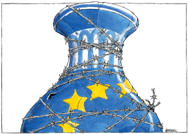 BROKEN EU VASE by Michael Kountouris