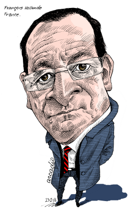 FRANçOIS HOLLANDE FRANCE by Arcadio Esquivel