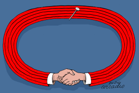 SHAKING HANDS by Arcadio Esquivel