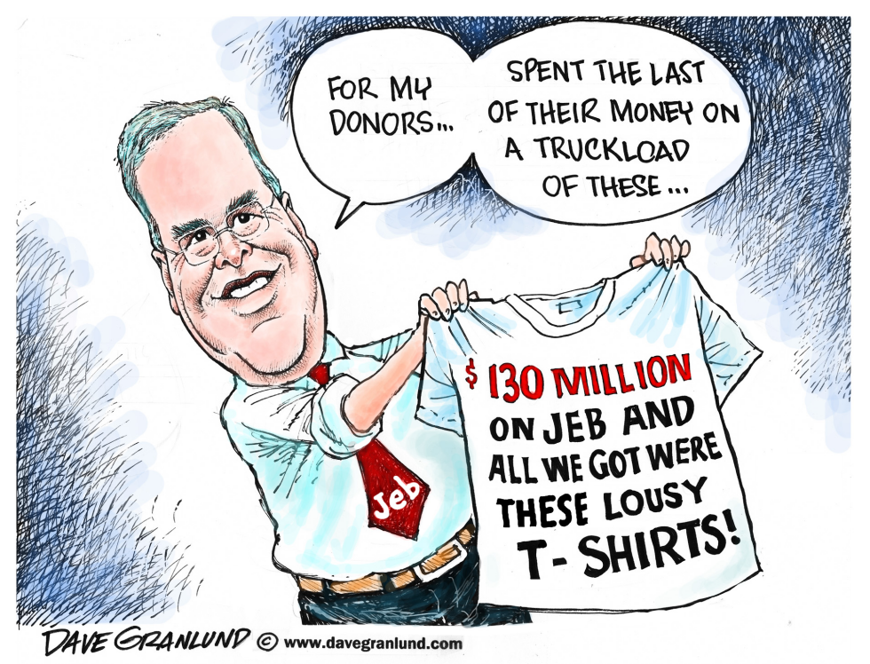  JEB AND DONOR T-SHIRTS by Dave Granlund