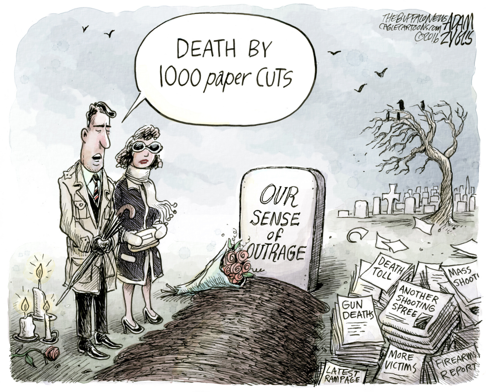  MASS SHOOTING APATHY by Adam Zyglis