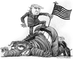 TRUMP CONQUISTA AL GOP by Daryl Cagle