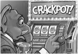 GOP HITS THE CRACKPOT WITH TRUMP-VERSION 2 by RJ Matson