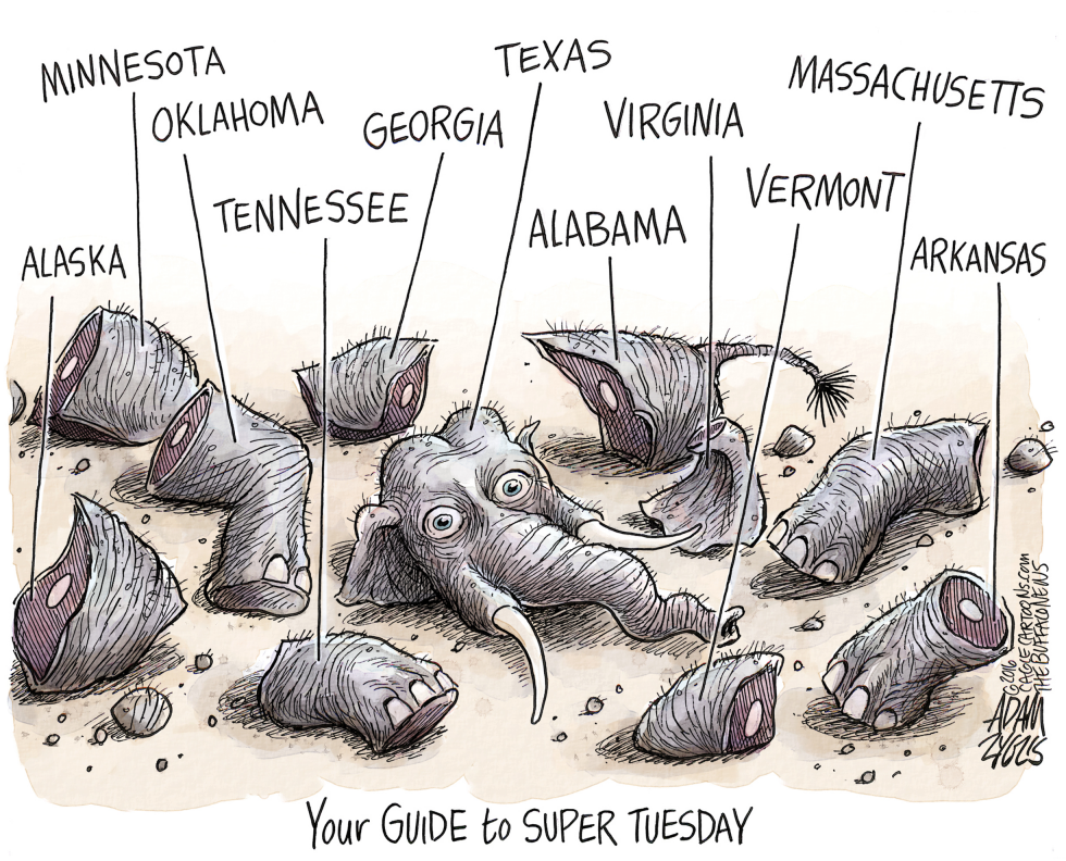  SUPER TUESDAY by Adam Zyglis