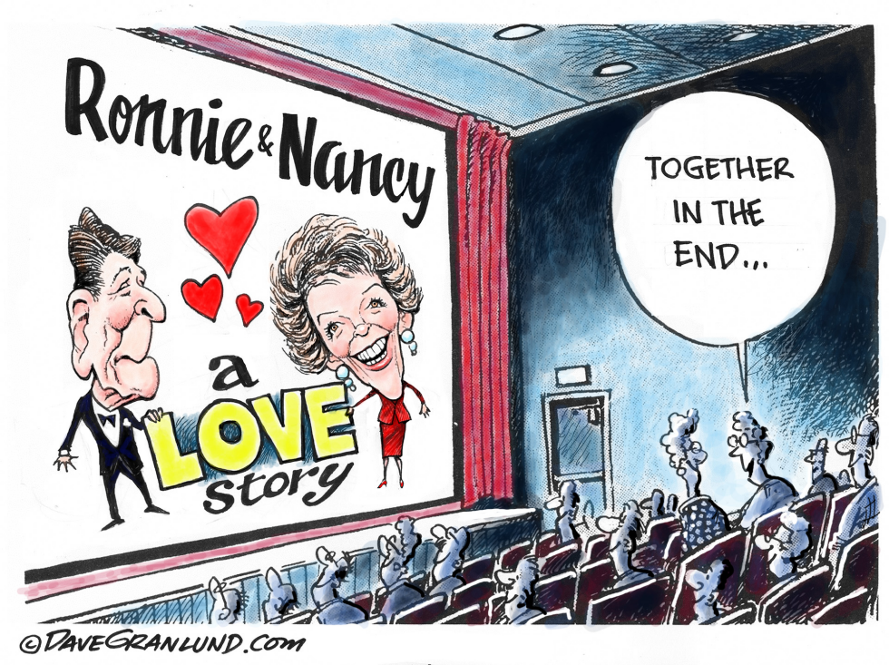  RONNIE AND NANCY REAGAN TOGETHER by Dave Granlund