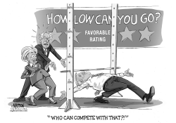 TRUMP LIMBOS PAST LOW FAVORABLE RATINGS by RJ Matson