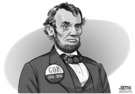 LINCOLN LAMENTS THE END OF THE GOP by RJ Matson