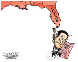 RUBIO HANGS ON by John Cole