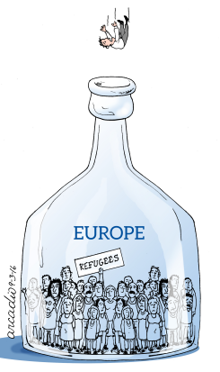 REFUGEES IN EUROPE by Arcadio Esquivel