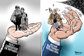 EU-TURKEY REFUGEE DEAL COLOUR by Paresh Nath