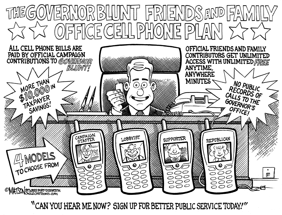  GOVERNOR MATT BLUNT'S OFFICE CELL PHONE PLAN by RJ Matson