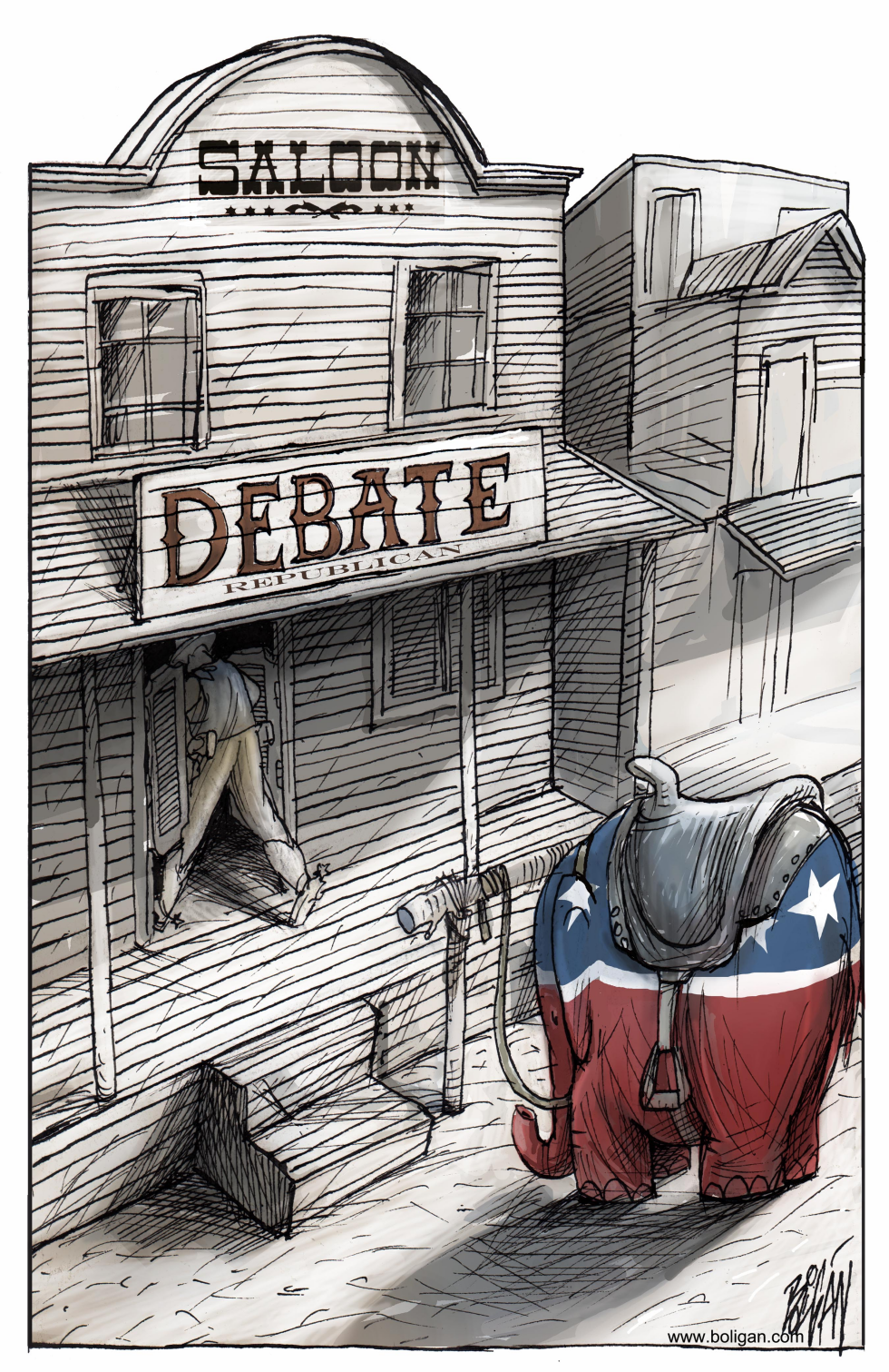  THE REPUBLICAN DEBATE by Angel Boligan