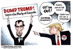 TRUMP AND PROTESTERS by Dave Granlund