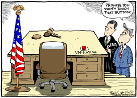 BUSH AND ROBERTS by Bob Englehart