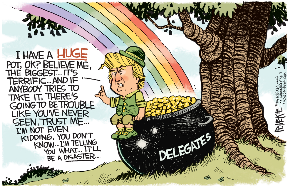  TRUMP LEPRECHAUN by Rick McKee