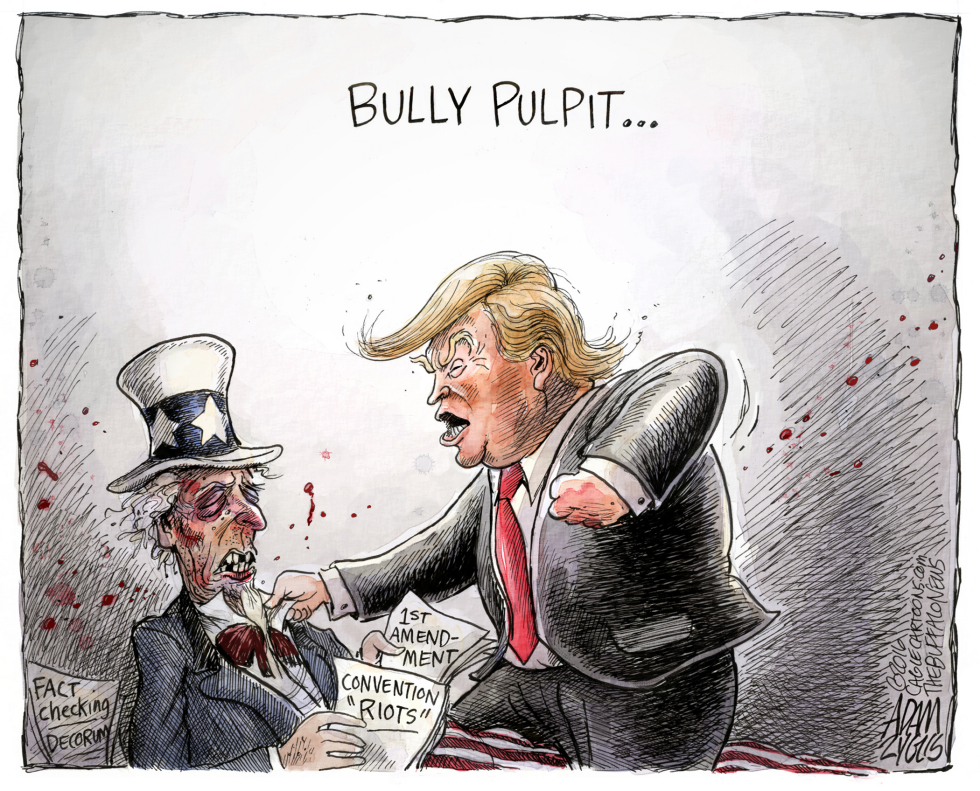  TRUMP BULLY PULPIT by Adam Zyglis