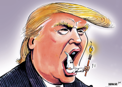 TRUMP'S THREATS OF RIOTS by Sabir Nazar