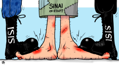 SINAI BETWEEN ISIS  SISI by Emad Hajjaj