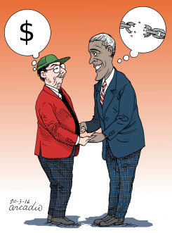 OBAMA EN CUBA by Arcadio Esquivel