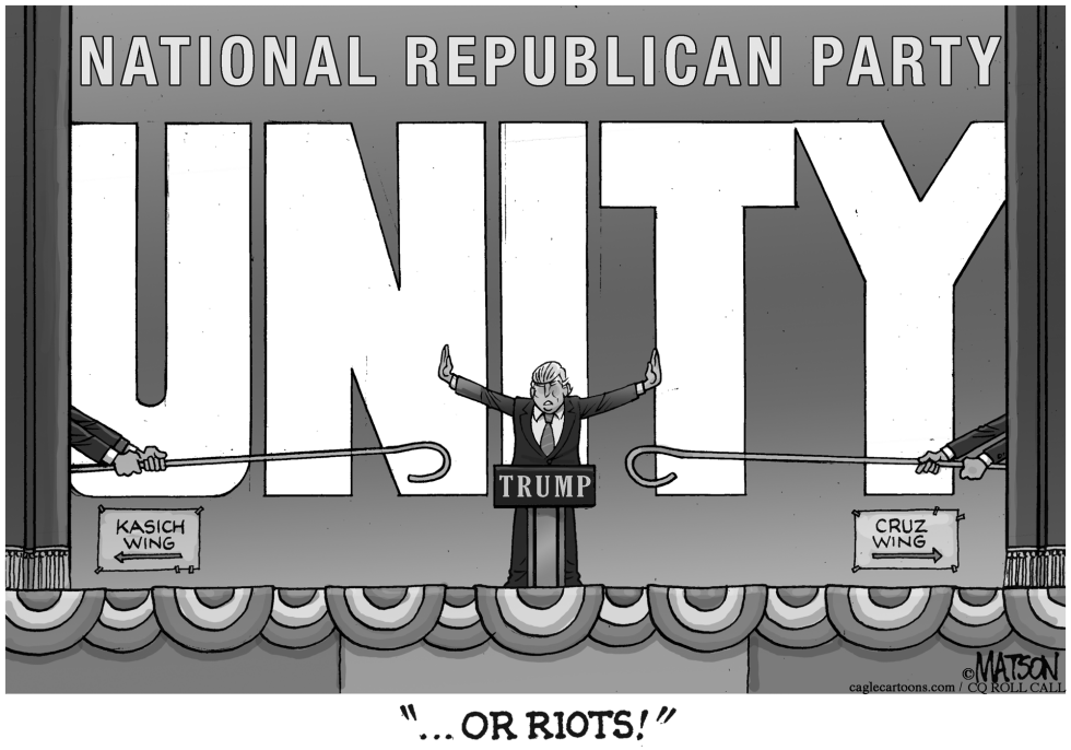  TRUMP PREDICTS REPUBLICAN UNITY OR RIOTS by RJ Matson