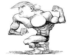 TRUMP EL HOMBRE FUERTE by Daryl Cagle