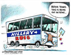 HILLARY VS BERNIE by Dave Granlund