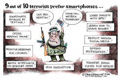 TERRORISTS AND SMARTPHONES by Dave Granlund