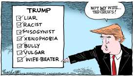 TRUMP/CRUZ WIVES by Bob Englehart