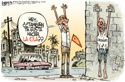 OBAMA Y LA OLA EN CUBA  by Rick McKee