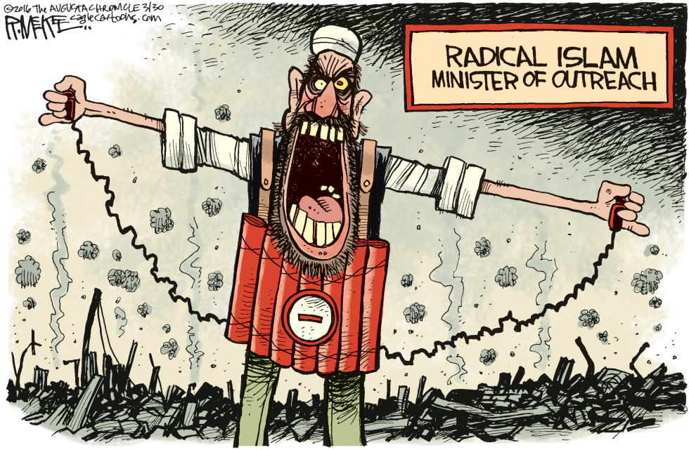  RADICAL ISLAM OUTREACH by Rick McKee