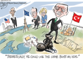 TURKEY STOMP THE PRESS by Pat Bagley