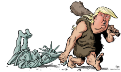 TRUMP THE CAVEMAN by Hajo de Reijger