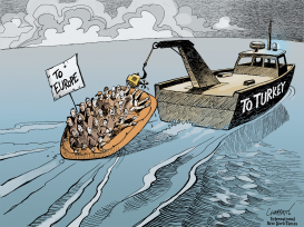 MIGRANTS SENT BACK TO TURKEY by Patrick Chappatte