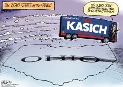 LOCAL OH - KASICH SWINGS BY by Nate Beeler